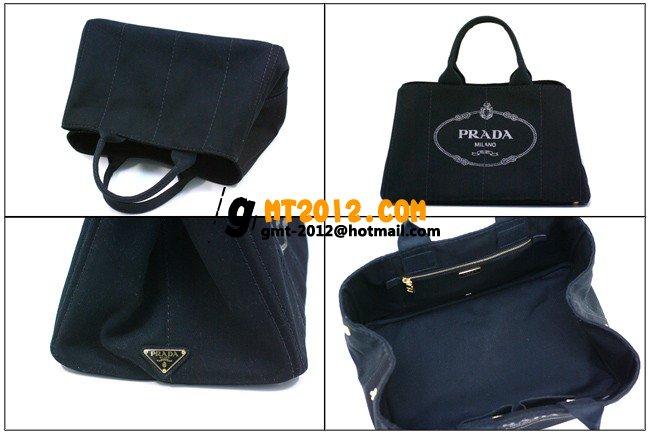 BN18725-プラダ 春夏新作-PRADA-トートバッグ-キャンバス ブラック